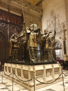 Sevilla. Catedral. Tumba de Cristóbal Colón