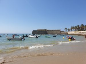 Cádiz. Playa de la Caleta y Castillo de Santa Catalina